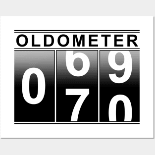 70th Birthday Oldometer Posters and Art